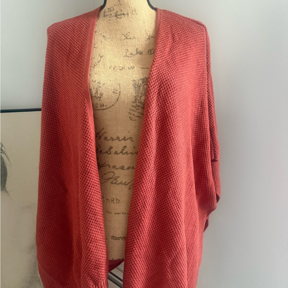 LOFT Burnt Orange Open-Front Sweater/Wrap. Size XS/S